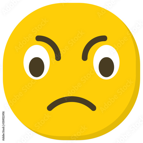 
Emoticon designed to present angry face expressions
