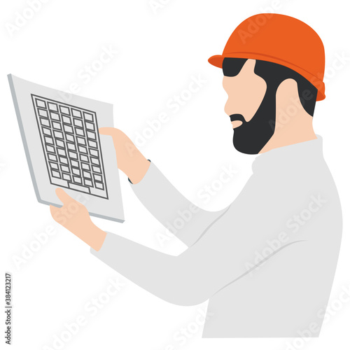 
An engineer on site depicting building engineer 
