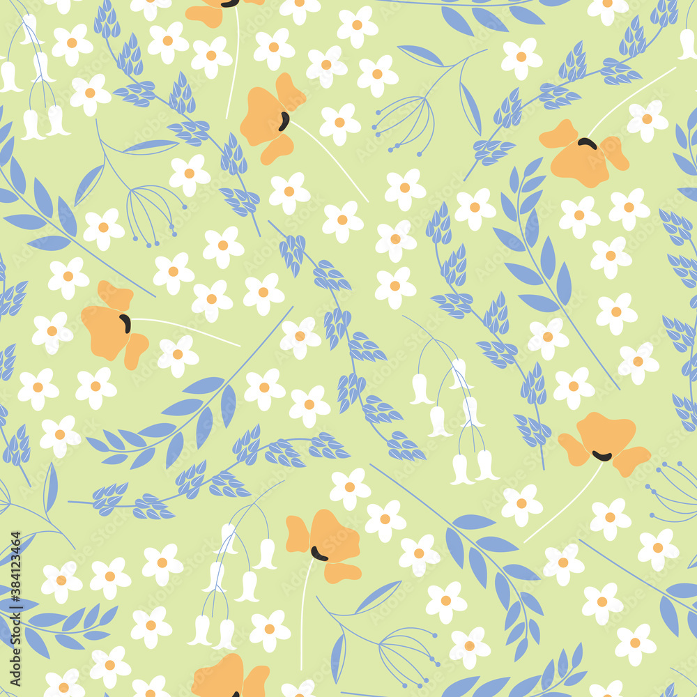 Ditsy Floral seamless pattern