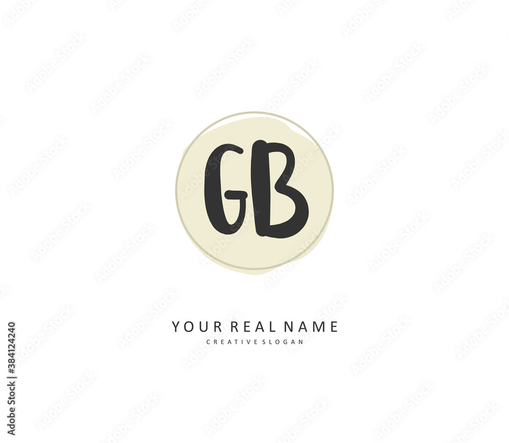 G B GB Initial letter handwriting and signature logo. A concept handwriting initial logo with template element. G B GB Initial letter handwriting and signature logo. A concept handwriting initial logo with template element.