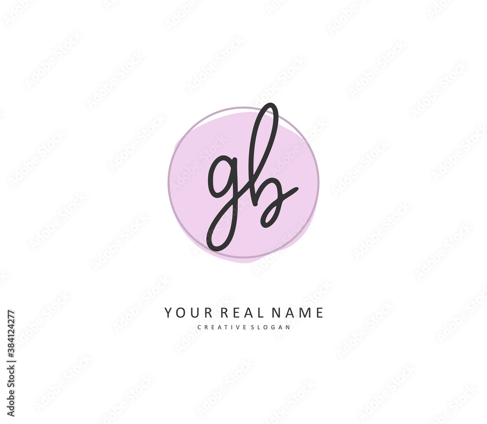 G B GB Initial letter handwriting and signature logo. A concept handwriting initial logo with template element. G B GB Initial letter handwriting and signature logo. A concept handwriting initial logo with template element.