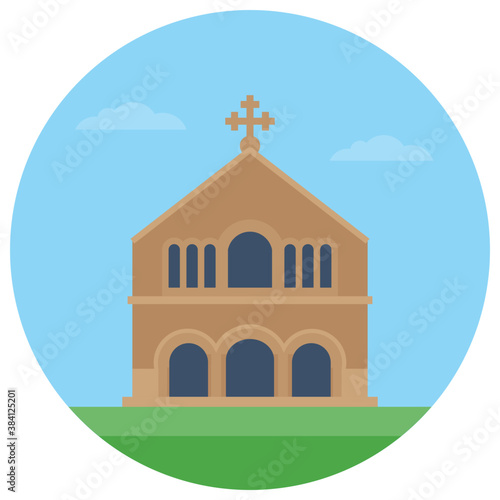 
Religious building for worship, church
