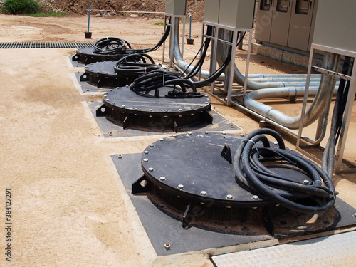 Tablou pe pânză Pumps in the sewage pumping station