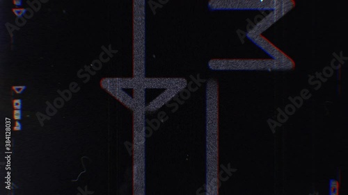 Film burn effect transition or intro footage. Film leader markers and signs. High contrast video. Monochrome. Effect of old strip rolling with details, scratches and grain. FX Effect in 4K