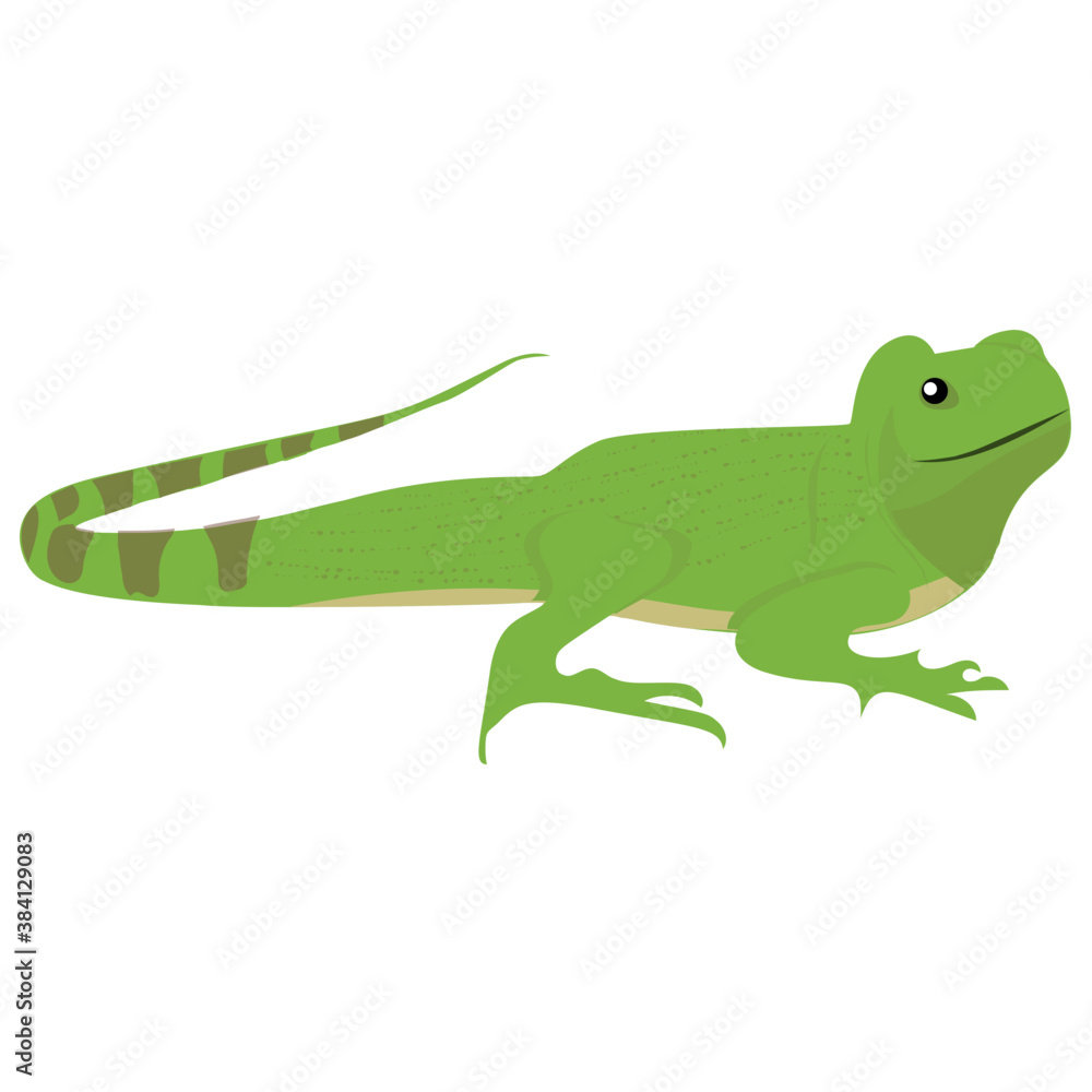 Fototapeta premium A flat icon design of a lizard 