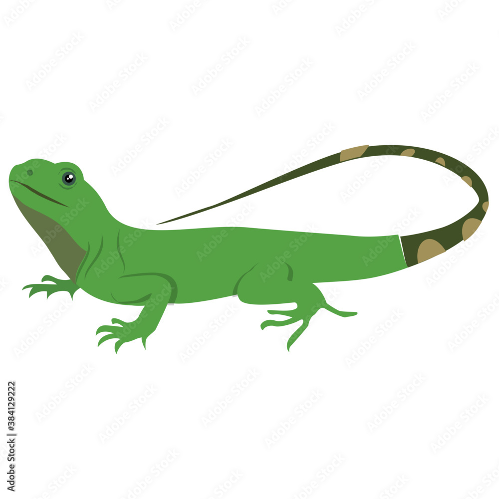 Fototapeta premium A flat icon design of a lizard 