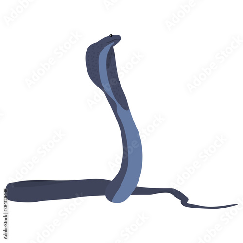 
An isolated snake flat icon vector 
