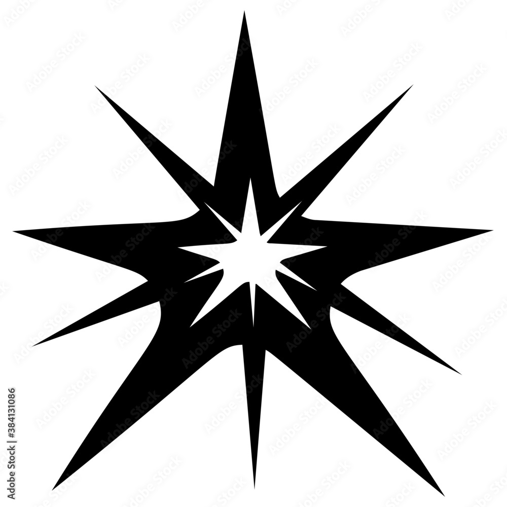 Fototapeta premium A sparkling star glyph icon vector 