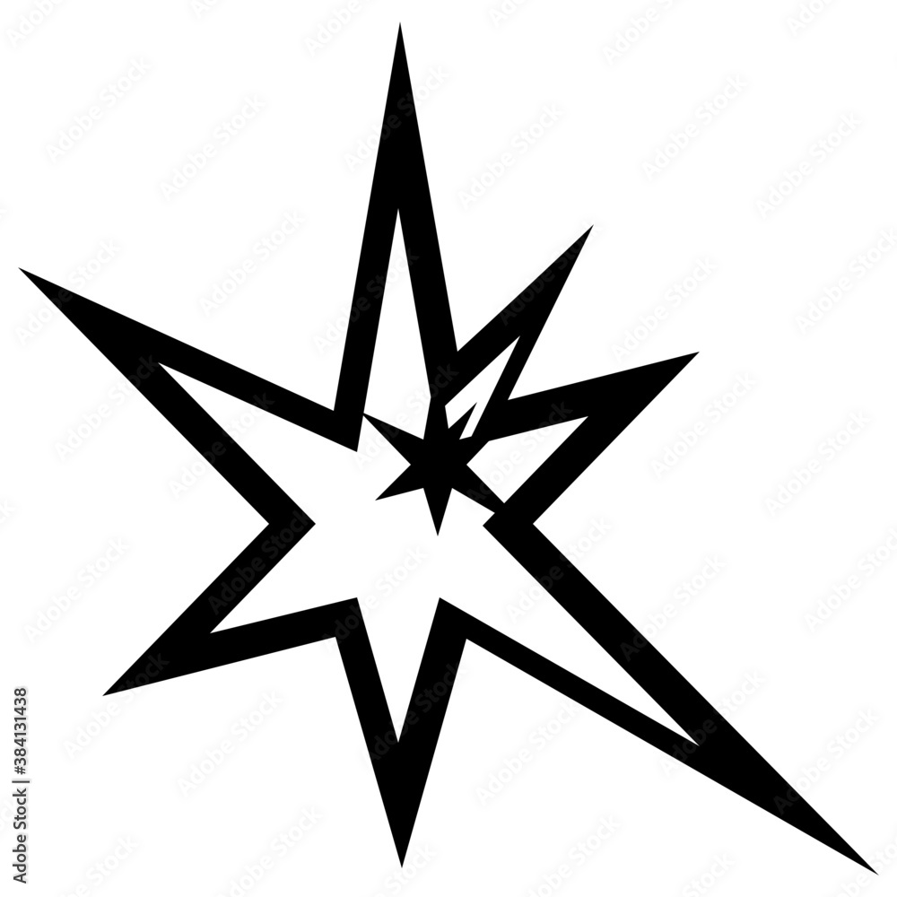 
A sparkling star glyph icon vector 
