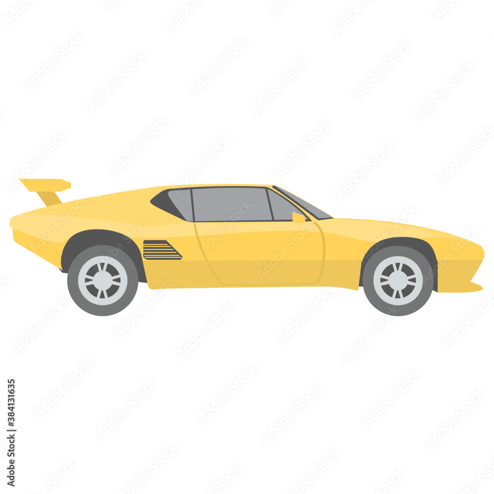 
Cabriolet car vector icon in flat design 
