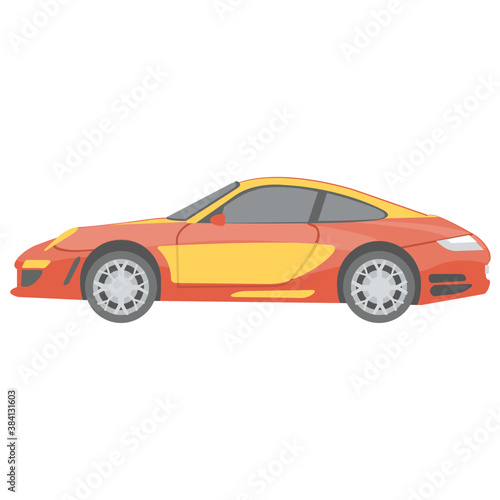  A flat icon image of a sports car 