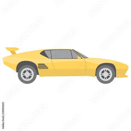  Cabriolet car vector icon in flat design  