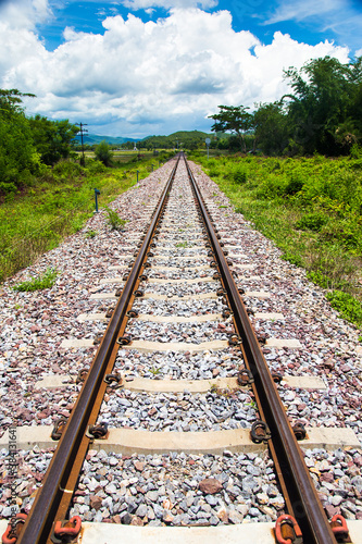 Railroad for train to Chiangmai, Thailand