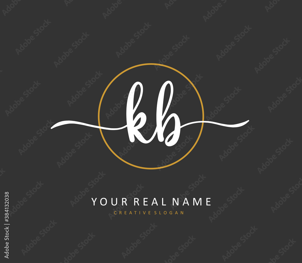 K B KB Initial letter handwriting and signature logo. A concept handwriting initial logo with template element. K B KB Initial letter handwriting and signature logo. A concept handwriting initial logo with template element.