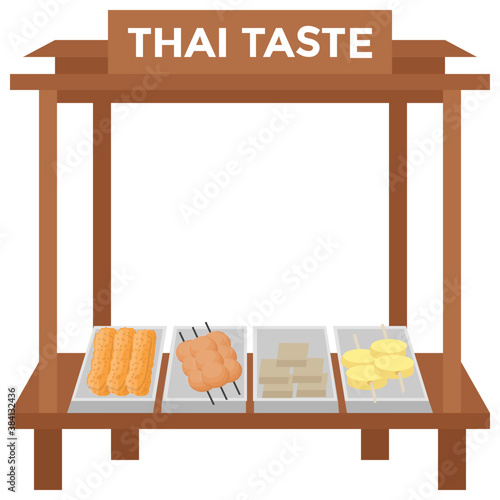 
A thai food stall on a street market 
