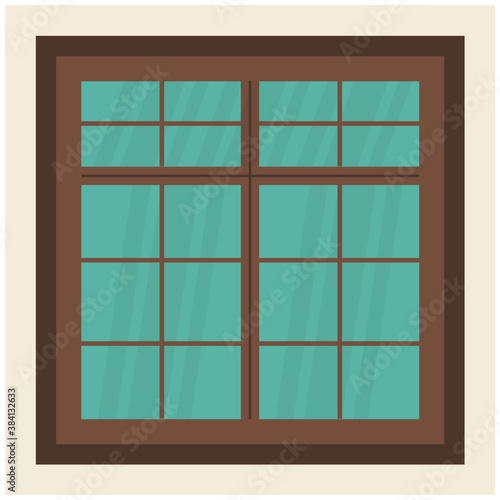  Flat icon design of window 