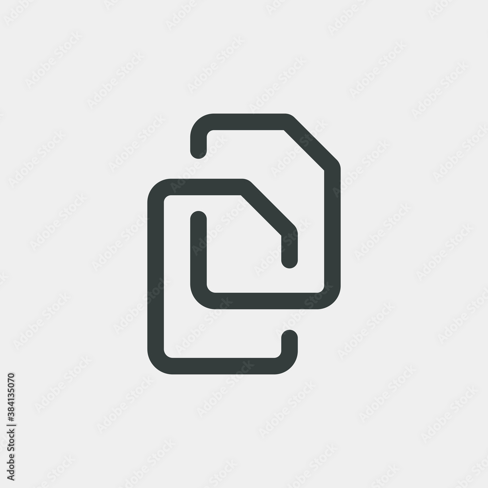 Duplicate document icon isolated on background. Copy symbol modern, simple, vector, icon for website design, mobile app, ui. Vector Illustration Duplicate document icon isolated on background. Copy symbol modern, simple, vector, icon for website design, mobile app, ui. Vector Illustration