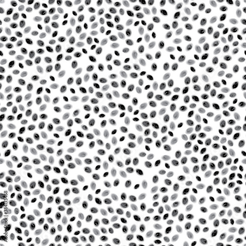 chia pudding seamless pattern. realistic vector illustration of chia seeds. nutrition backdrop. omega-rich organic healthy superfood for breakfast.