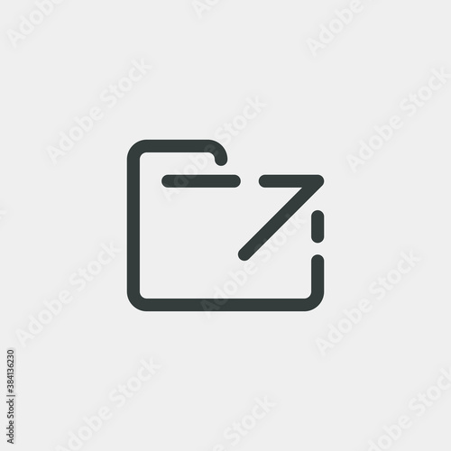 Send folder icon isolated on background. Document symbol modern, simple, vector, icon for website design, mobile app, ui. Vector Illustration