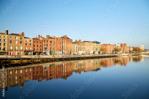 A view along the quays in Dublin City  Ireland