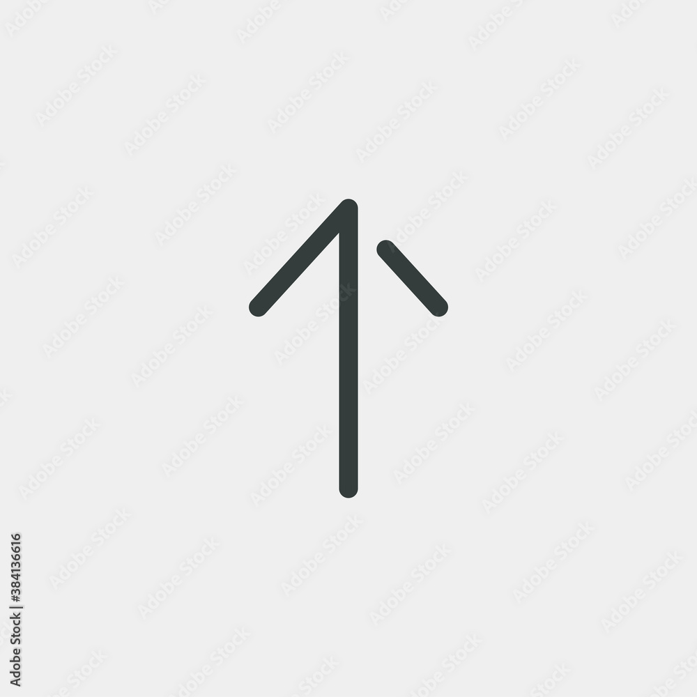 Arrow up icon isolated on background. Direction symbol modern, simple, vector, icon for website design, mobile app, ui. Vector Illustration Arrow up icon isolated on background. Direction symbol modern, simple, vector, icon for website design, mobile app, ui. Vector Illustration