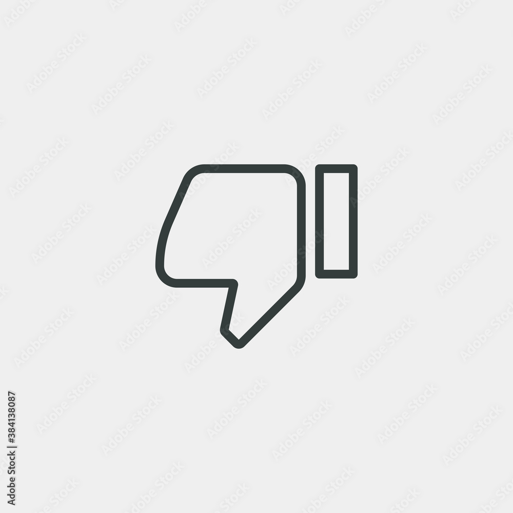 Thumb down icon isolated on background. Dislike symbol modern, simple, vector, icon for website design, mobile app, ui. Vector Illustration Thumb down icon isolated on background. Dislike symbol modern, simple, vector, icon for website design, mobile app, ui. Vector Illustration