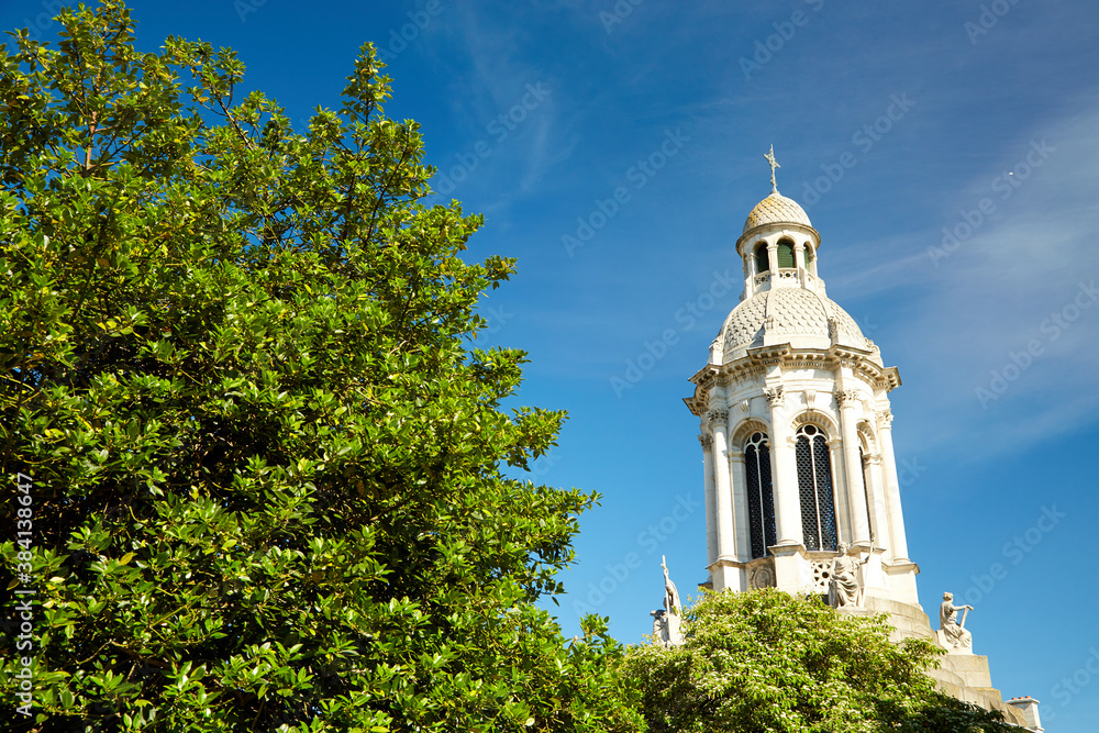 The exterior of Trinity College in Dublin, Ireland