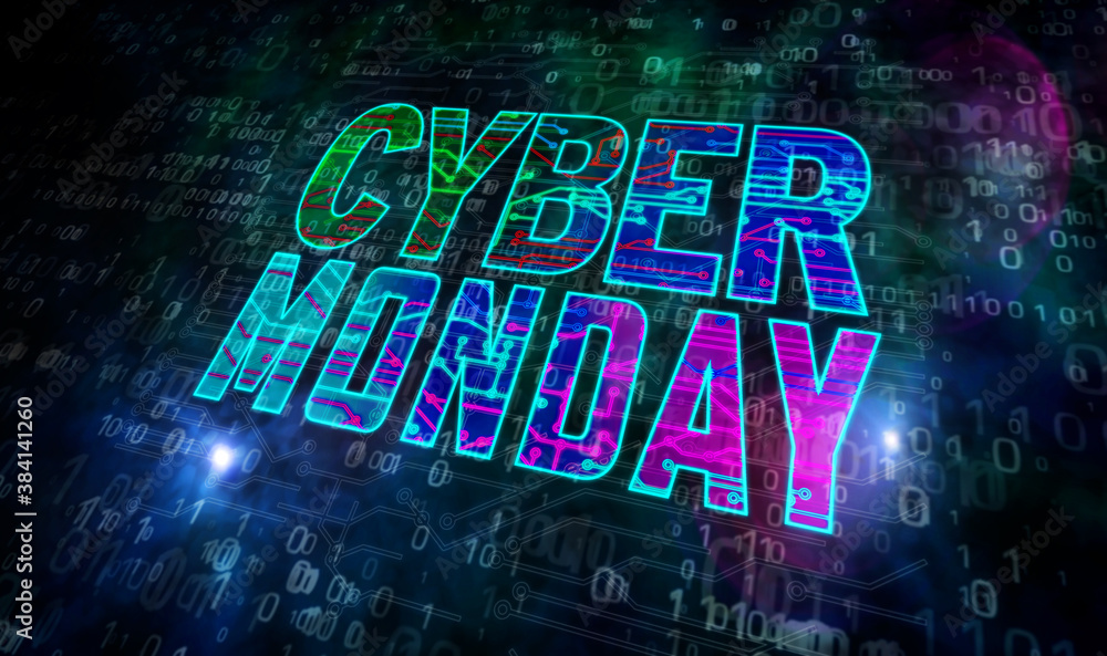 Cyber Monday sale symbol 3d illustration Cyber Monday sale symbol 3d illustration