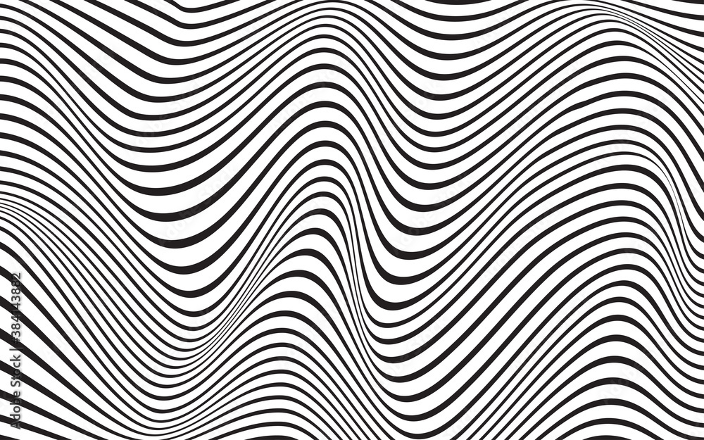 minimalist abstract black and white background. Abstract Background with Wavy Lines. Wavy Stripes for Web Design, Web Site, Wallpaper, Banner, Presentation, Cover.