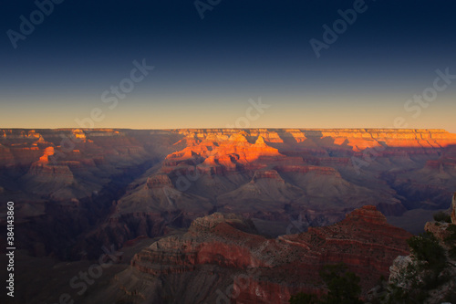 South Rim Grand Canyon before sunset, Arizona, USA
