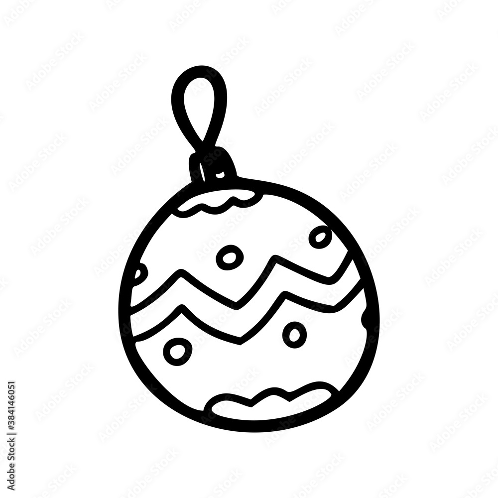 Christmas toy outline hand drawn logo element. Christmas toys hand drawn icon. Modern simple style. Vector illustration isolated on white background. Christmas toy outline hand drawn logo element. Christmas toys hand drawn icon. Modern simple style. Vector illustration isolated on white background.