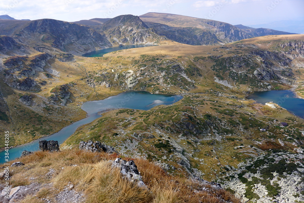 landscape with lake and mountains