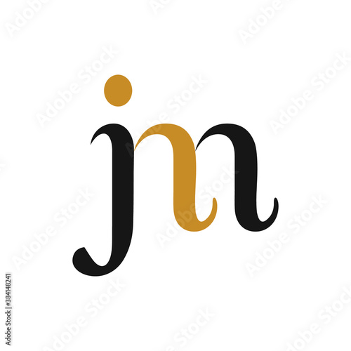 Initial letter jm logo or mj logo vector design template