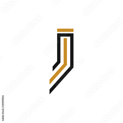 Initial letter jm or mj logo vector templates
