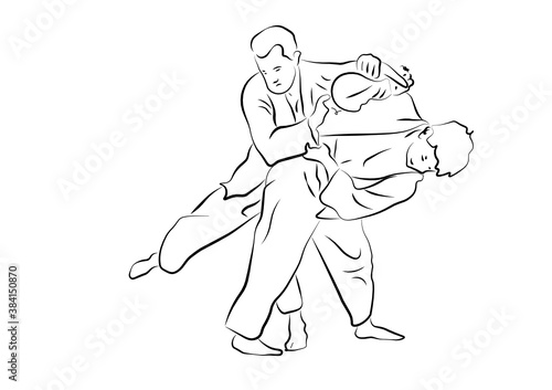 a illustration of a judo