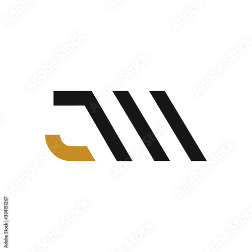 Initial letter jm or mj logo vector templates