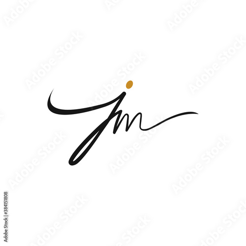 initial letter jm or mj logo vector designs