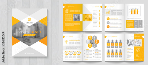 Corporate Annual Report with a cover. Brochure, Folder, Presentation, Leaflet. A4 format.