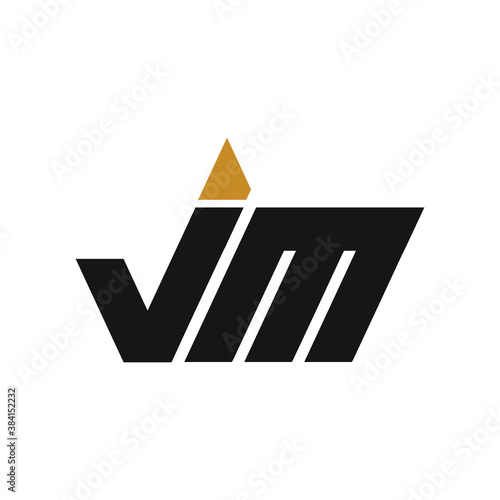 initial letter jm or mj logo vector designs
