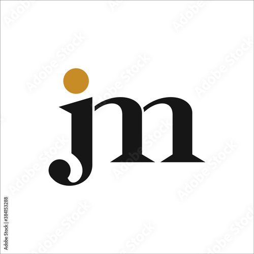 Initial letter jm or mj logo vector design templates