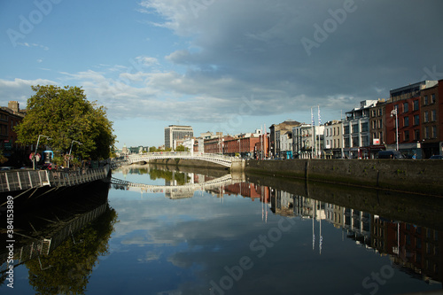 The Ha penny bridge in Dublin City  Ireland