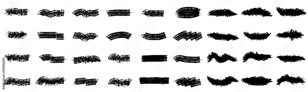 Big set of Black grunge stroke brush , banner, label, for your design, vector. Big set of Black grunge stroke brush , banner, label, for your design, vector.