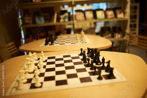 chess at a table in a school