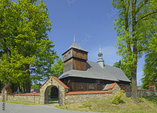 Obraz na plátně Dobra, Poland – The Auxiliary Church of St