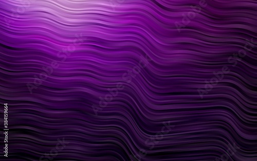 Dark Purple vector background with bent ribbons.