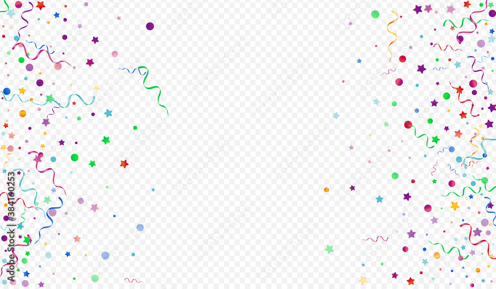 Multi colored Confetti Happy Vector Panoramic 
