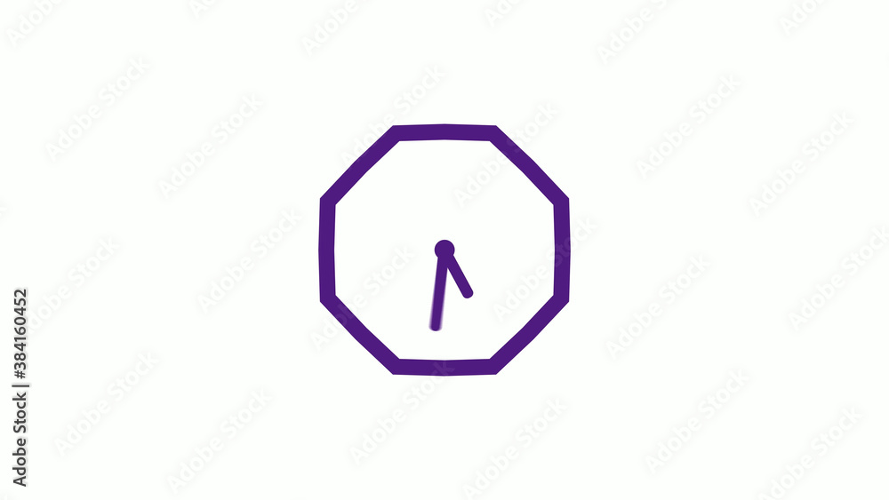 New counting down purple dark clock icon on white background,12 hours wall clock New counting down purple dark clock icon on white background,12 hours wall clock