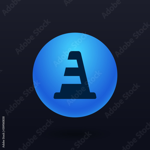 Traffic Cone - Button