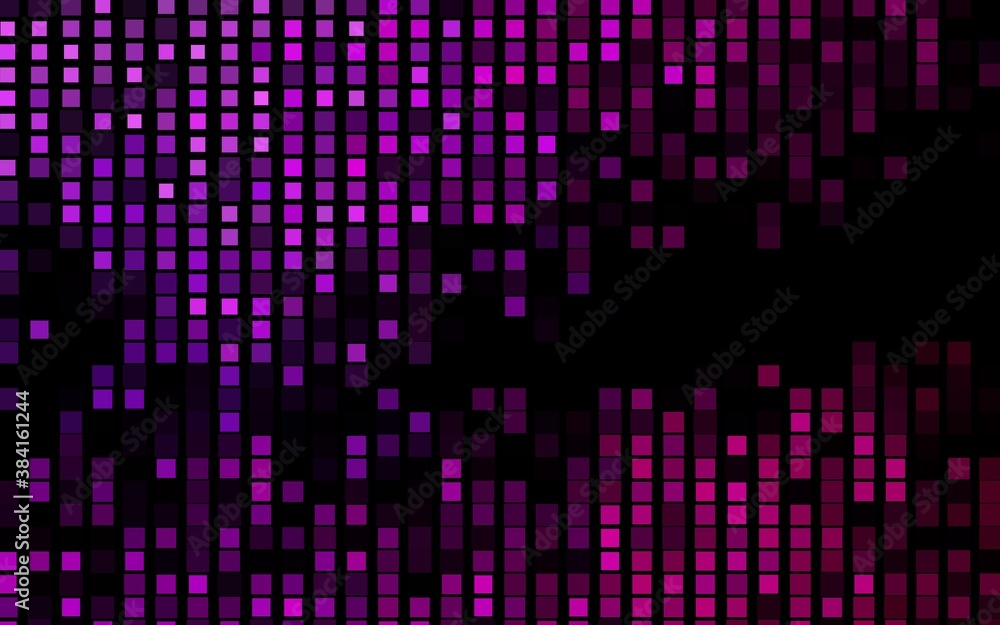 Dark Purple vector template with crystals, rectangles.