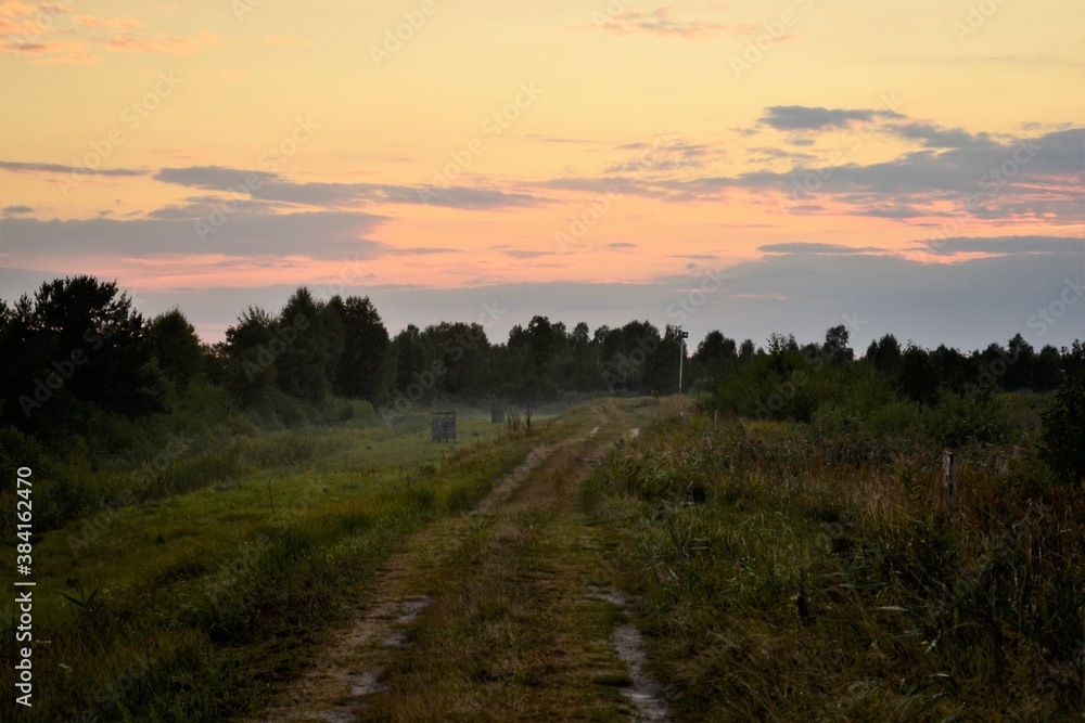 Obraz premium sunset in the mountains